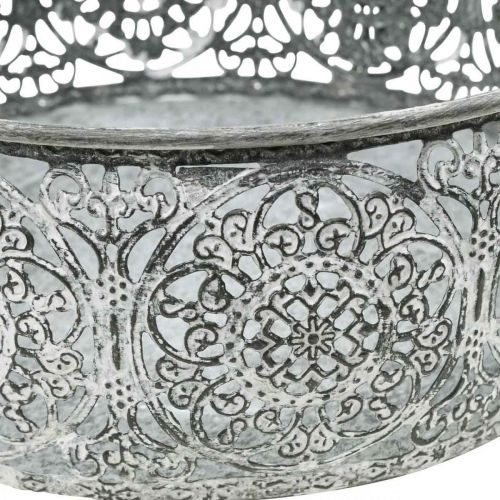 Koristekulho metallin harmaa valkoinen kuvio Ø16/19.5/23.5cm 3 kpl setti