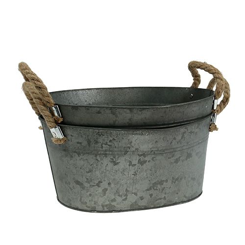 Floristik24 Kulho antiikki soikea 28 x 17cm K12cm 2kpl