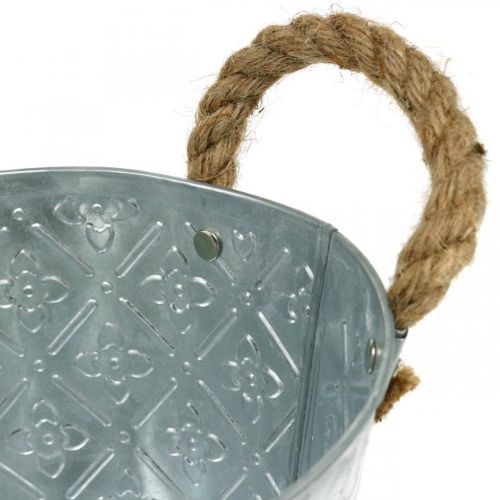 Floristik24 Istutuskone kahvoilla, metallikulho, kukkatarjotin L31cm