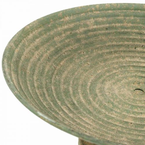 Kulho jalalla, koristeellinen kulho, metalliastia antiikkilook Ø26cm K12cm | Floristik24.fi