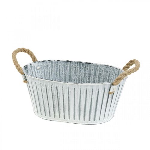 Istutuskone kahvoilla, metallinen kukkakulho, koristekulho istutukseen L28cm
