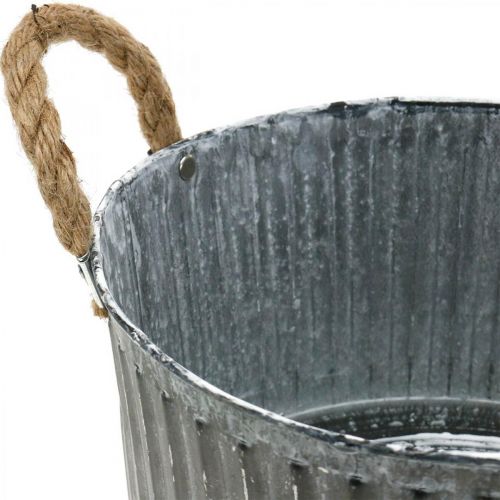 Floristik24 Koristekulho, istutuskone kahvoilla, kukkakulho istutukseen Ø25cm