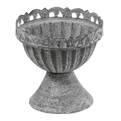 Floristik24 Kulho jalalla Ø11cm K11cm harmaa