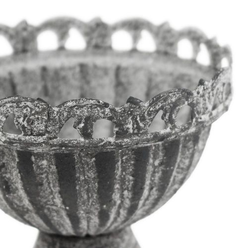 Floristik24 Kulho jalalla Ø11cm K11cm harmaa