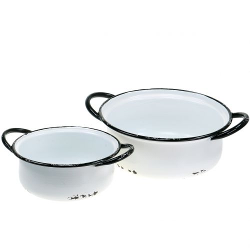 Floristik24 Vintage metalli kulhot Ø19,5cm - Ø25cm 2kpl 2kpl