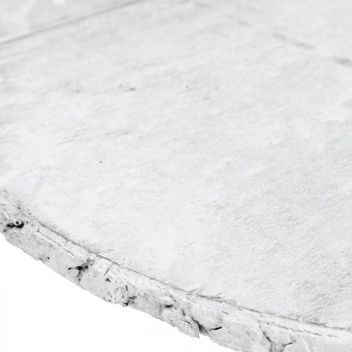 Floristik24 Deco puinen levy vintage pöytäkoriste valkoinen vaneri Ø25cm