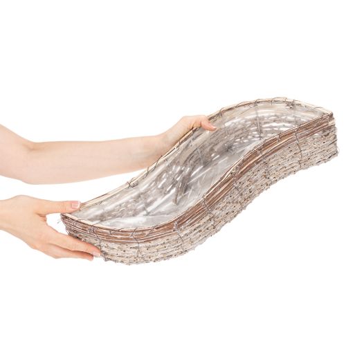 Pitkulainen pajuruukku foliolla, koristeellinen kulho, 45 cm, 1 sarja | Floristik24.fi