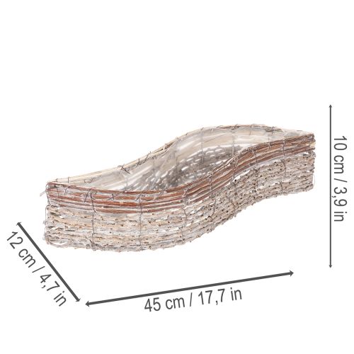 Pitkulainen pajuruukku foliolla, koristeellinen kulho, 45 cm, 1 sarja | Floristik24.fi