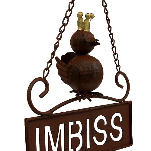 Floristik24 "Snack" -kyltti ripustettavaksi ruskeaksi 20cm L31cm