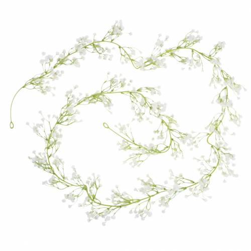 Hääkoriste seppele gypsophila silmukoilla valkoinen 180cm