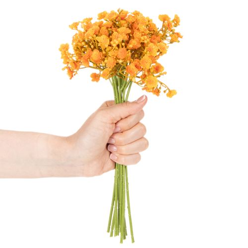 Keinotekoinen vauvanhengitys oranssi oksa kukka-asetelmiin 30cm 10kpl | Floristik24.fi