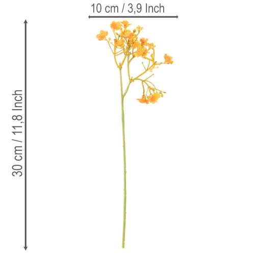 Keinotekoinen vauvanhengitys oranssi oksa kukka-asetelmiin 30cm 10kpl | Floristik24.fi