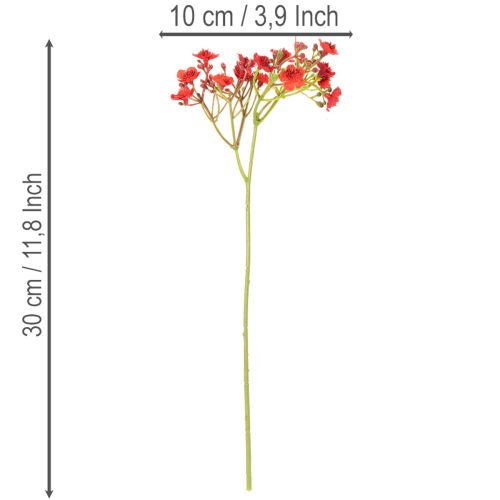 Keinotekoinen vauvanhengitys, punainen, kimppu kukkakoristeena, 30 cm, 10 kpl | Floristik24.fi
