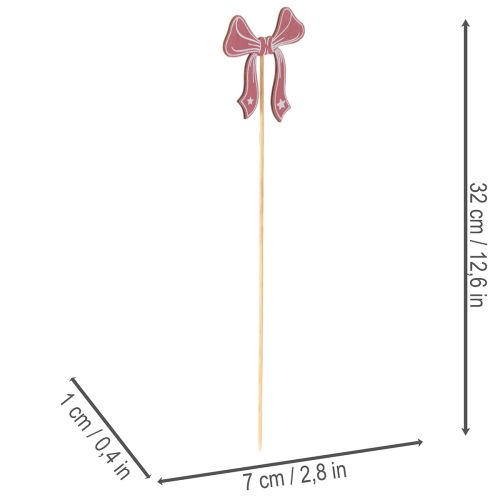Koristeelliset rusettikukkapellitikut 32 cm 12 kpl | Floristik24.fi