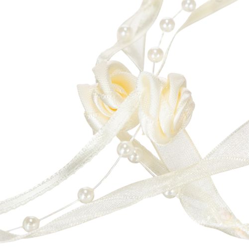 kohteita Valentino-nauha, kermanvärinen, 15 mm, 5 m