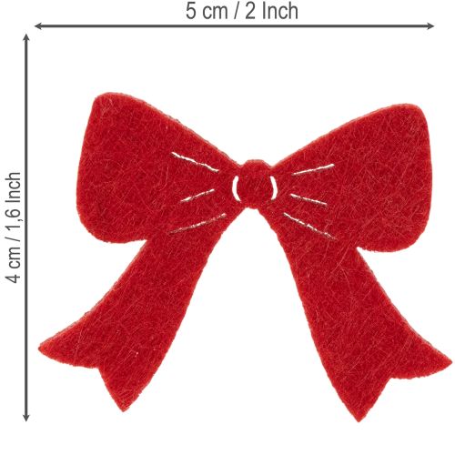 Koristeellinen rusettisekoitus, sirontakoristeet, joulu ja askartelu, 5 cm, 48 kpl | Floristik24.fi