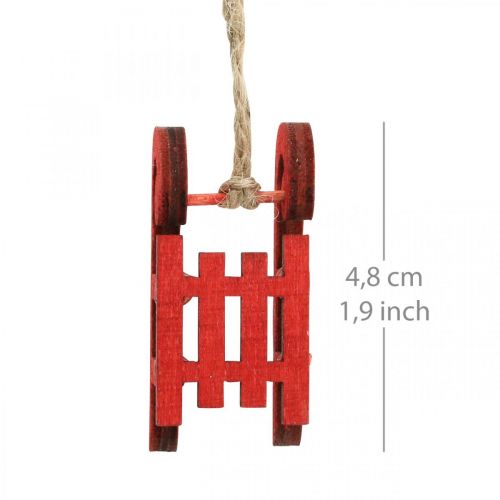 Deco reki ripustaa, joulukuusen koriste, talvi koriste Valkoinen / Punainen L4,5cm 12kpl 12cm