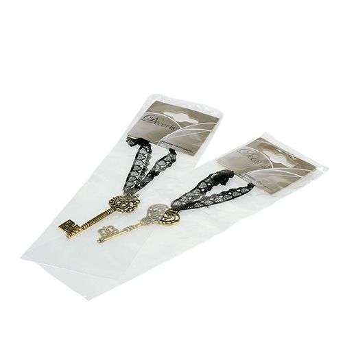 Floristik24 Avain ripustettavaksi 7 cm kultaa, antiikki 2 kpl