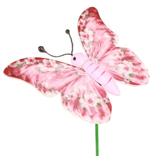 kohteita Perhonen koristetulppa puu pinkki pinkki 8x5,5cm 18 kpl