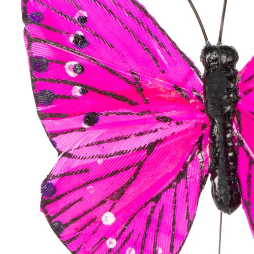 kohteita Koristeelliset perhoset lankaverkossa värikkäisiin pöytäkoristeisiin, 7 cm, 12 kpl