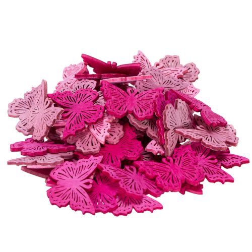 kohteita Koristeelliset perhosaiheiset koriste-elementit keväisiin pöytä- ja kulhoasetelmiin, 4 cm, 72 palaa