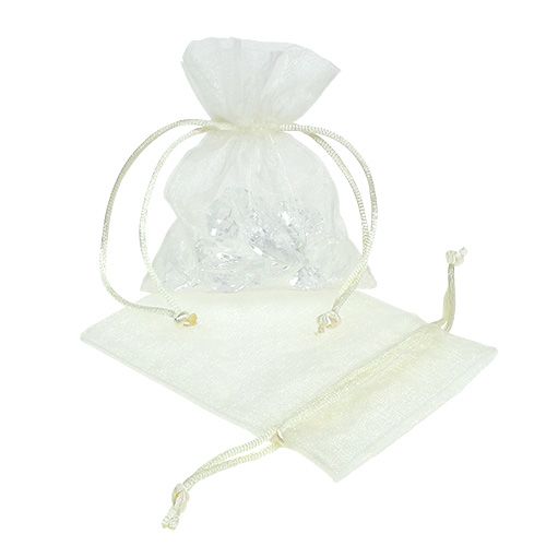 Floristik24 Organza kermasta valmistettu korulaukku 12x9cm 10p