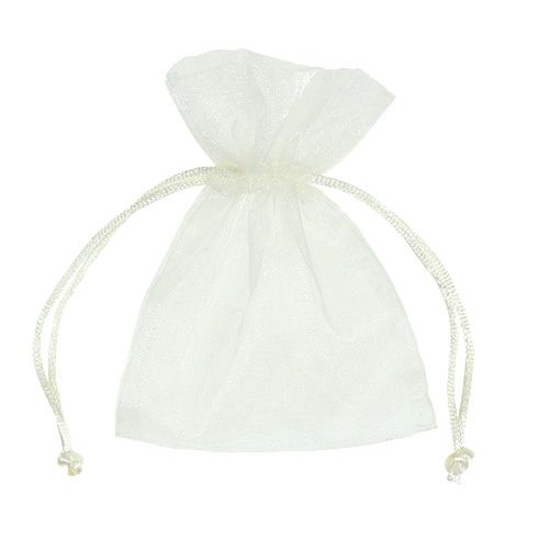 Floristik24 Organza kermasta valmistettu korulaukku 12x9cm 10p