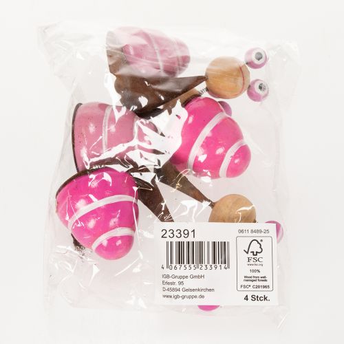 kohteita Etanahahmo hauskalla kuviolla, ihastuttava kevätkoriste, 9 cm, 4 osaa