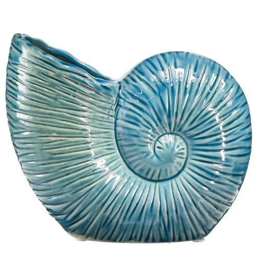 Floristik24 Etana koristeellinen maljakko kukkamaljakko sininen keraaminen L18cm