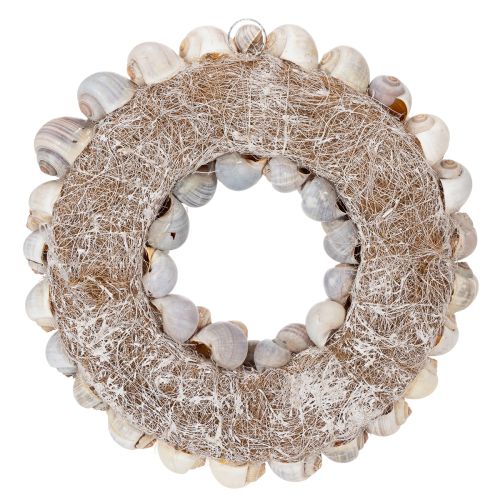 kohteita Etanaseppeli ripustettavaksi, koristeellinen seppele, merihenkinen, Nathai, Ø35cm