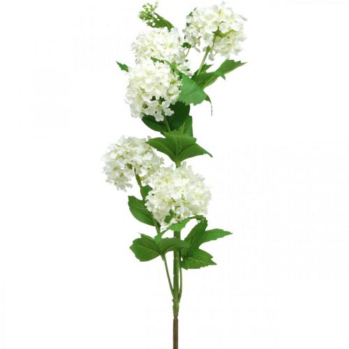 Floristik24 Snowball Branch Keinotekoinen kasvi Silkkikukka Valkoinen Ø6,5cm L78cm