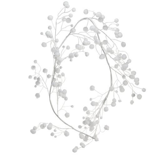 Floristik24 Lumipalloseppele talvikoristelu valkoinen glitter L125cm
