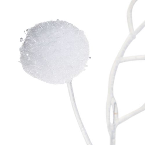 Floristik24 Lumipalloseppele talvikoristelu valkoinen glitter L125cm