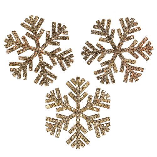 Floristik24 Lumihiutalekulta Joulukoristeet Ø4cm 48 kpl