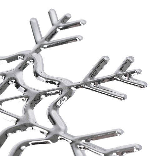 Floristik24 Lumihiutale hopea 10cm 3kpl