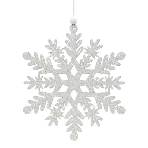 Floristik24 Lumihiutale valkoinen kiille 20cm 4kpl