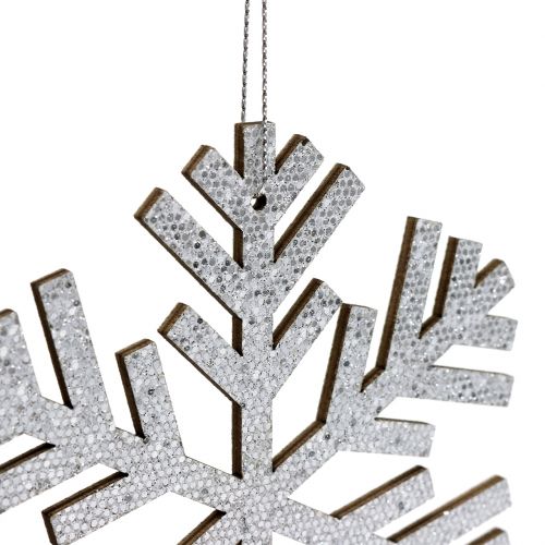kohteita Lumihiutale hopea ripustettavaksi Ø8cm - Ø12cm 9 kpl