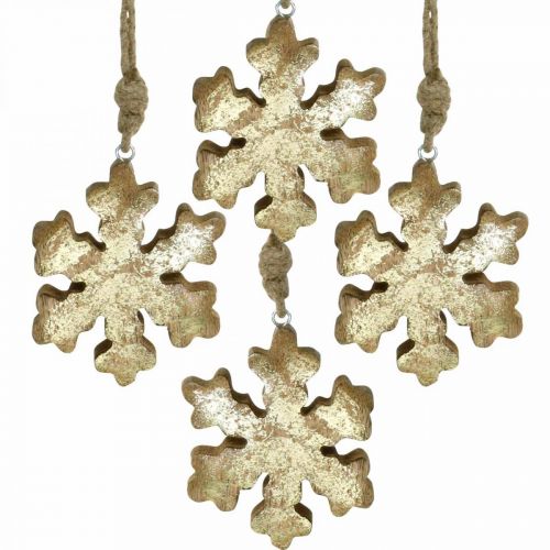 Floristik24 Lumihiutale mangopuu luonnollinen, kultainen lumikide Ø10cm 6kpl