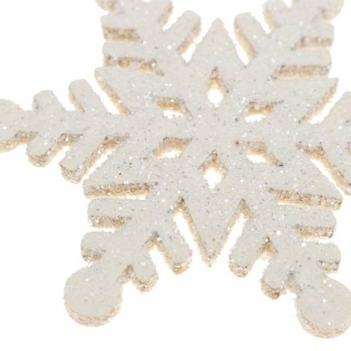Floristik24 Scatter koristelu lumihiutale glitter valkoinen 5cm 48 kpl