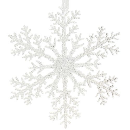 Lumihiutalekoriste jääkristalli ripustettavaksi 18×20cm 4kpl