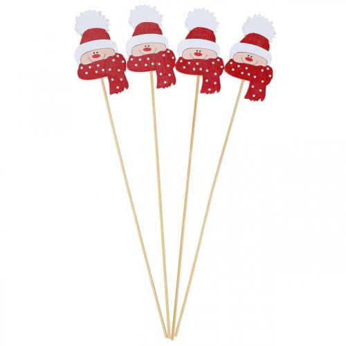 Floristik24 Kukkatulppa talvilapsi, kasvot hattu ja huivi, Adventtikoristeet 8×4,3cm 18 kpl