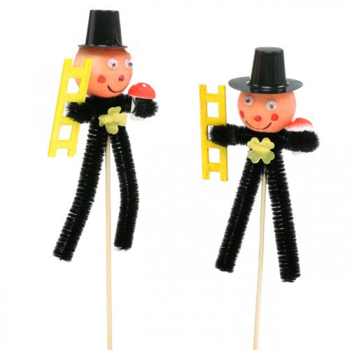 Savupiipun lakaisun chenille tikkussa Uudenvuodenaaton koriste 13cm 18kpl
