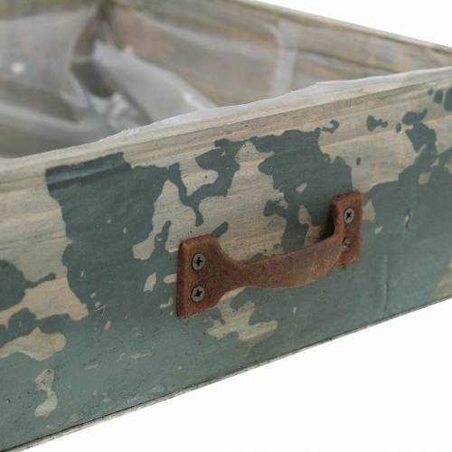 Floristik24 Laatikko antiikin sinisen puun istutukseen 24 × 22cm