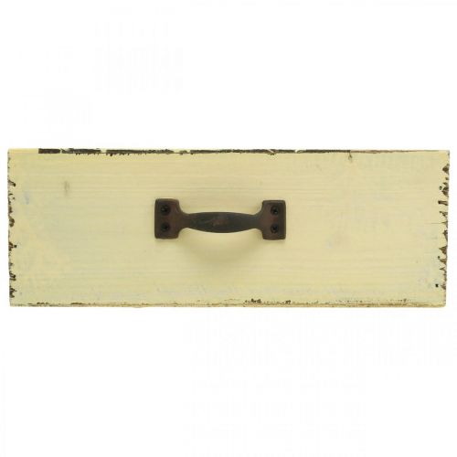 kohteita Puinen istutuslaatikko Yellow Shabby Chic 25×13×8cm
