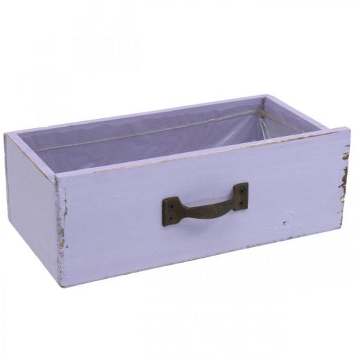 kohteita Istutuskoneen koristelaatikko Shabby Chic Wood Purple 25×13×8cm