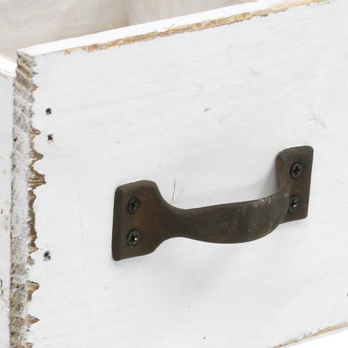 kohteita Kasvilaatikon puinen valkoinen nuhjuinen tyylikäs koriste 12,5×12,5×10 cm