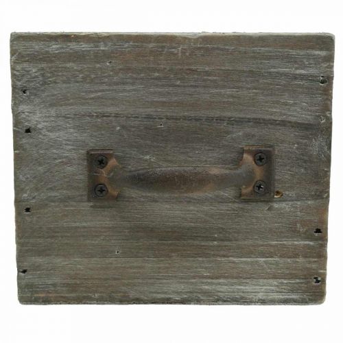 Floristik24 Kasvilaatikko nuhjuinen tyylikäs puinen koristelu luonnollinen 12,5×12,5×11cm