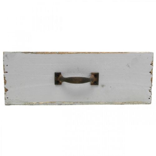 Floristik24 Istutuskone puinen laatikko Shabby Chic Grey 25x13x9cm