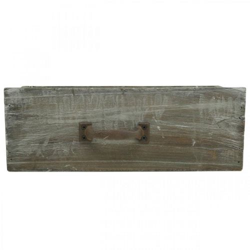 Floristik24 Kasvilaatikkolaatikko puinen shabby chic pesty valkoinen 25x13x9cm