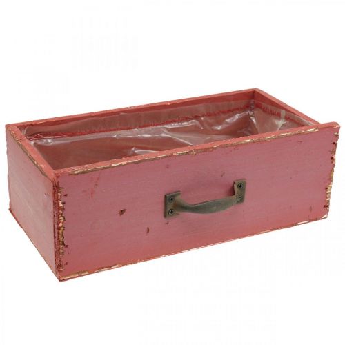 Floristik24 Istutuskone puinen laatikko Shabby Chic Red 25x13x9cm